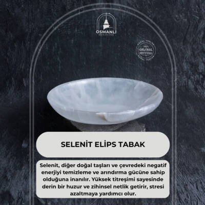 Sertifikalı Selenit Elips Tabak no.7 - 2