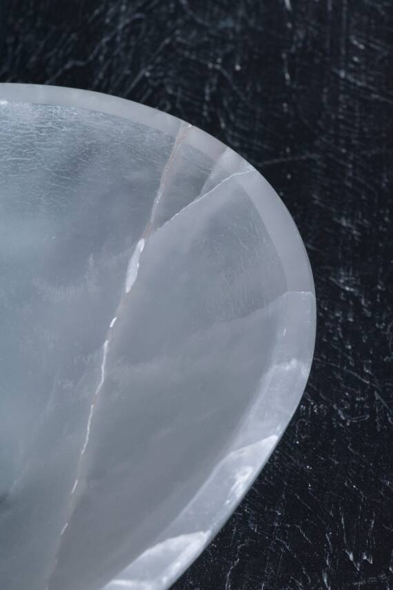 Sertifikalı Selenit Elips Tabak no.7 - 3