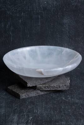 Sertifikalı Selenit Elips Tabak no.7 - 4