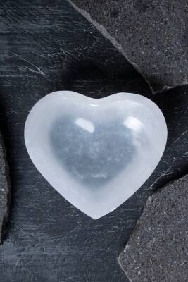 Sertifikalı Selenit Kalp Tabak no.3 - 2