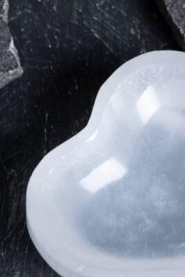 Sertifikalı Selenit Kalp Tabak no.3 - 4