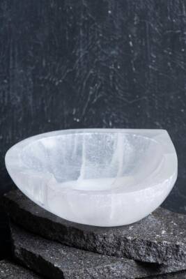 Sertifikalı Selenit Kalp Tabak no.4 - 4