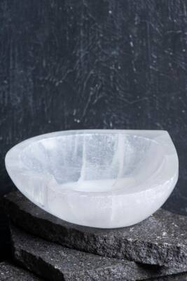 Sertifikalı Selenit Kalp Tabak no.4 - 4