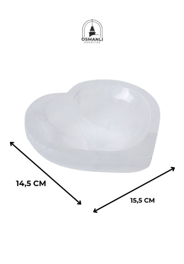 Sertifikalı Selenit Kalp Tabak no.4 - 6