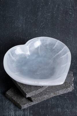 Sertifikalı Selenit Kalp Tabak no.5 - 3