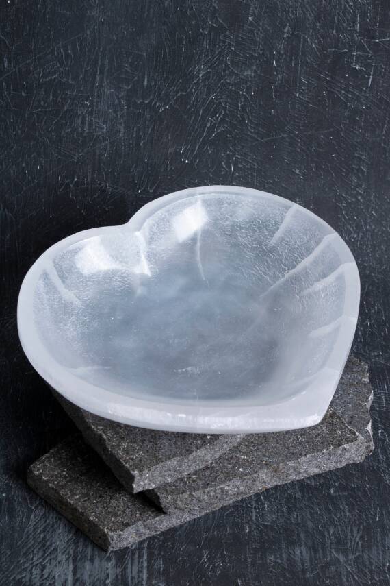 Sertifikalı Selenit Kalp Tabak no.5 - 3