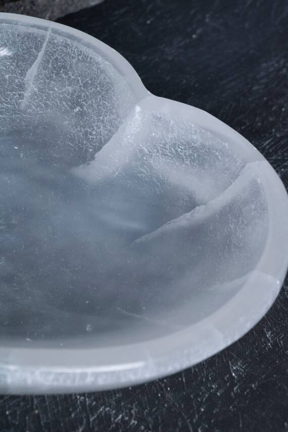 Sertifikalı Selenit Kalp Tabak no.5 - 5