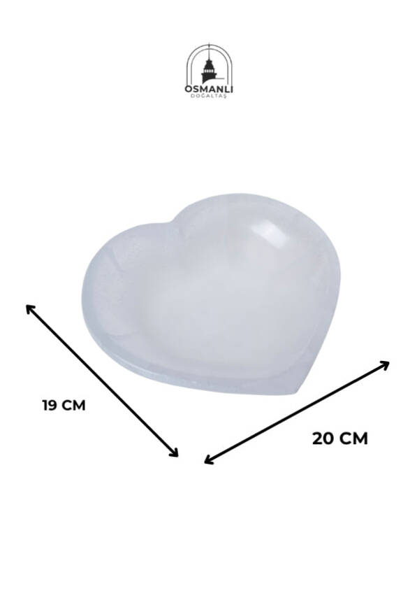 Sertifikalı Selenit Kalp Tabak no.5 - 6