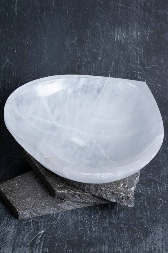 Sertifikalı Selenit Kalp Tabak no.6 - 1