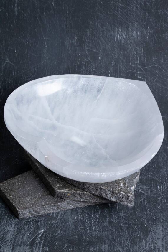 Sertifikalı Selenit Kalp Tabak no.6 - 5