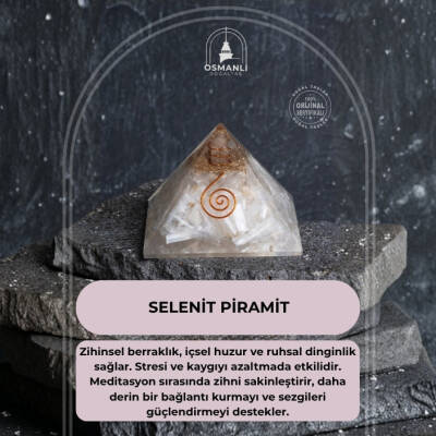 Sertifikalı Selenit Piramit - 2