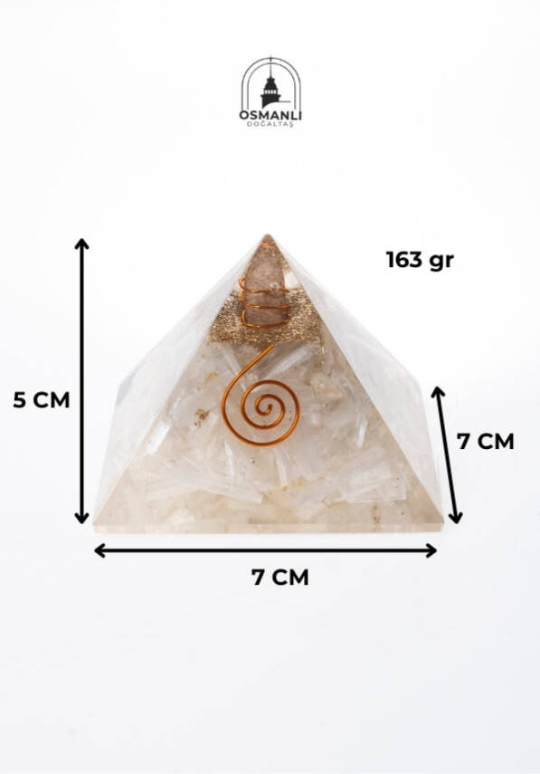 Sertifikalı Selenit Piramit - 6
