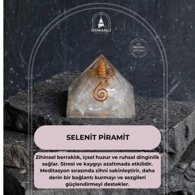 Sertifikalı Selenit Piramit - 2
