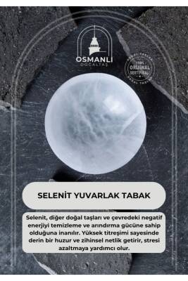 Sertifikalı Selenit Yuvarlak Tabak no.4 - Osmanlı Doğal Taş