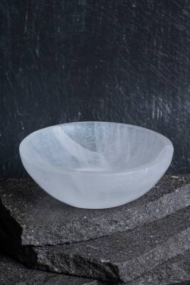 Sertifikalı Selenit Yuvarlak Tabak no.4 - 3