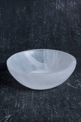 Sertifikalı Selenit Yuvarlak Tabak no.4 - Osmanlı Doğal Taş