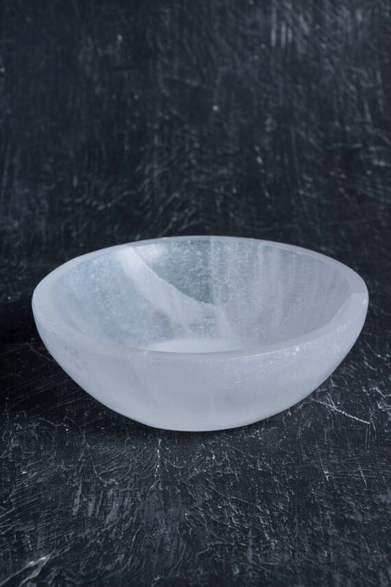 Sertifikalı Selenit Yuvarlak Tabak no.4 - 1