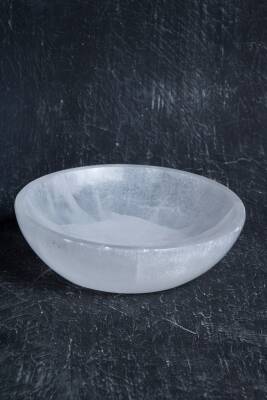 Sertifikalı Selenit Yuvarlak Tabak no.5 - 2