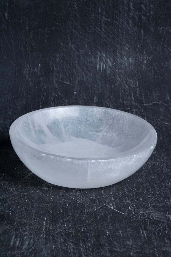 Sertifikalı Selenit Yuvarlak Tabak no.5 - 2