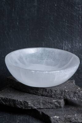 Sertifikalı Selenit Yuvarlak Tabak no.5 - 3