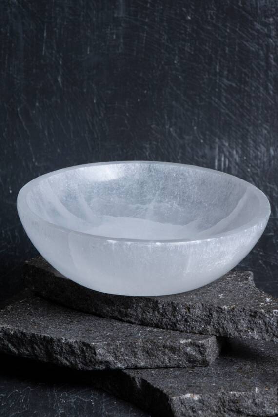 Sertifikalı Selenit Yuvarlak Tabak no.5 - 3