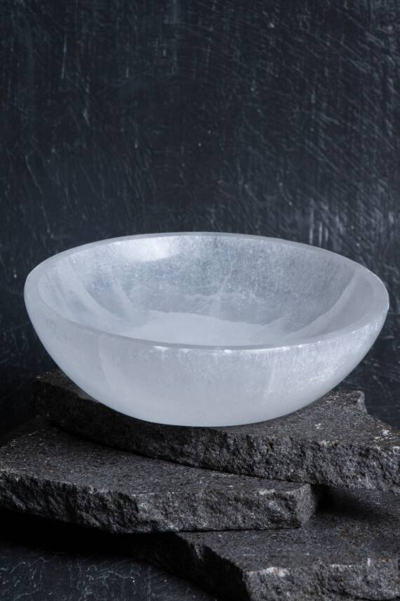 Sertifikalı Selenit Yuvarlak Tabak no.5 - 3