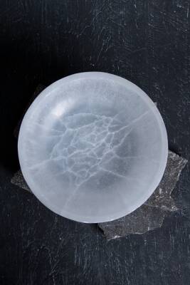Sertifikalı Selenit Yuvarlak Tabak no.5 - 4