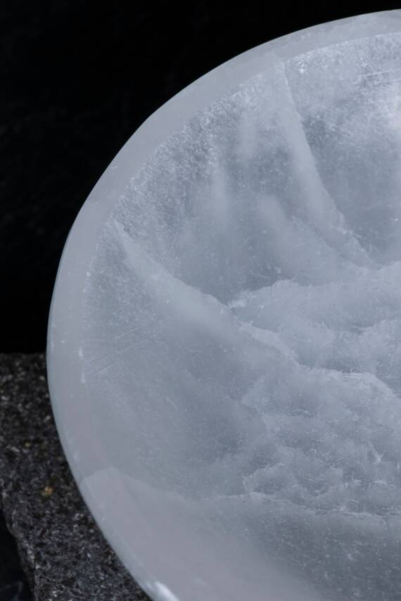 Sertifikalı Selenit Yuvarlak Tabak no.5 - 5