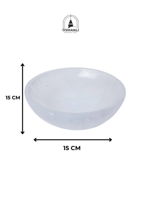 Sertifikalı Selenit Yuvarlak Tabak no.5 - 6