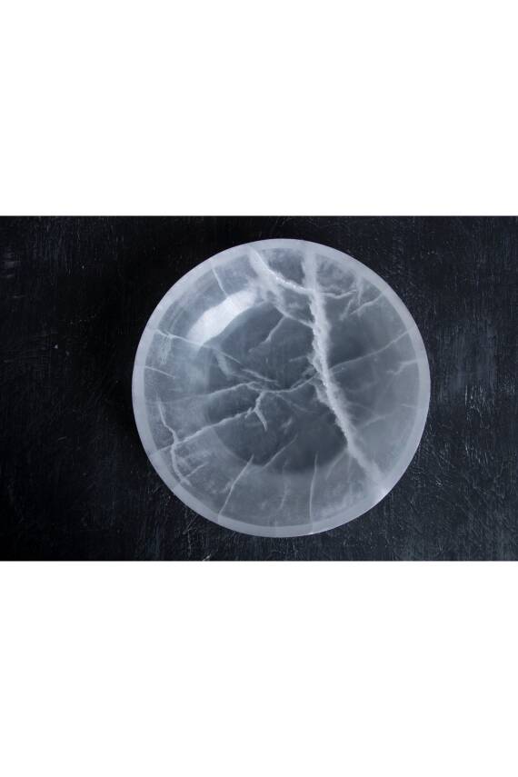 Sertifikalı Selenit Yuvarlak Tabak no.6 - 2