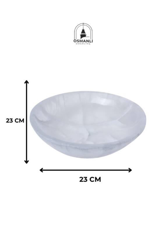 Sertifikalı Selenit Yuvarlak Tabak no.6 - 5