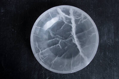 Sertifikalı Selenit Yuvarlak Tabak no.6 - 3