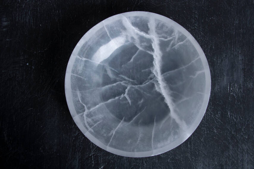 Sertifikalı Selenit Yuvarlak Tabak no.6 - 3