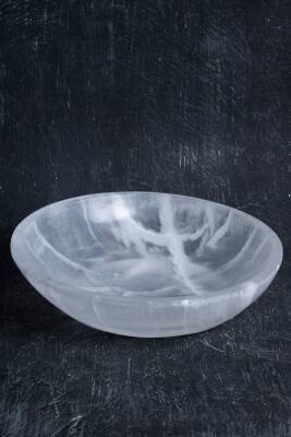 Sertifikalı Selenit Yuvarlak Tabak no.6 - 4