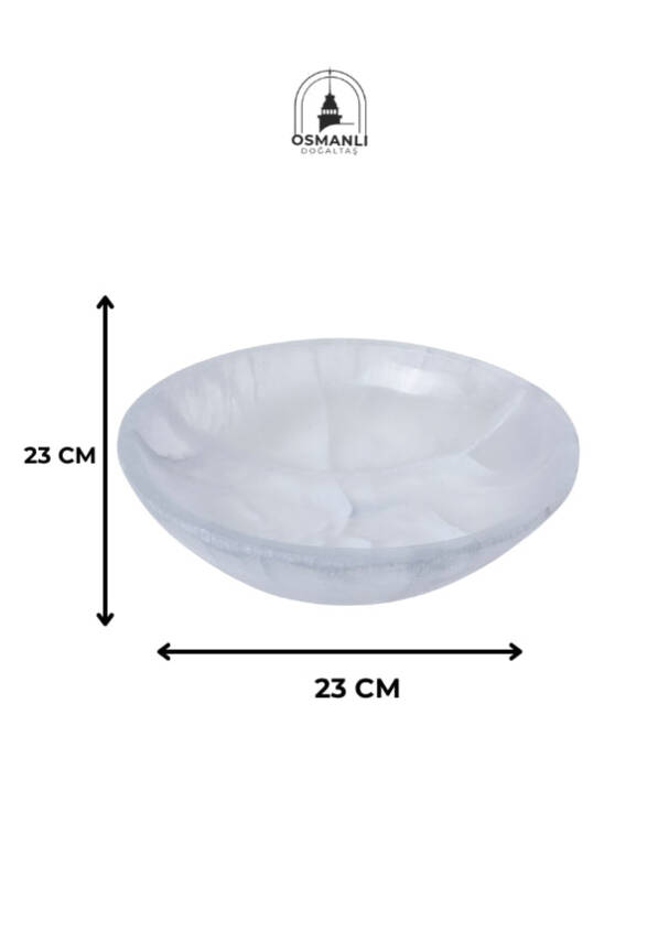 Sertifikalı Selenit Yuvarlak Tabak no.6 - 6