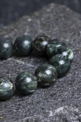 Sertifikalı Serpantin Doğal Taş Bileklik - 3