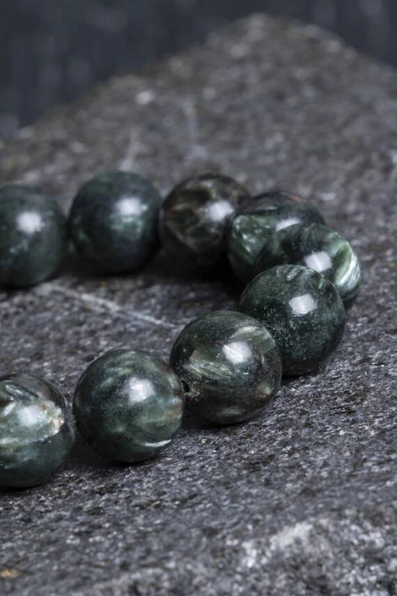 Sertifikalı Serpantin Doğal Taş Bileklik - 3