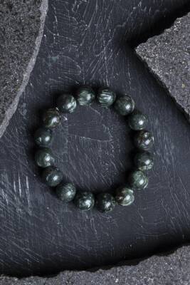 Sertifikalı Serpantin Doğal Taş Bileklik - 4