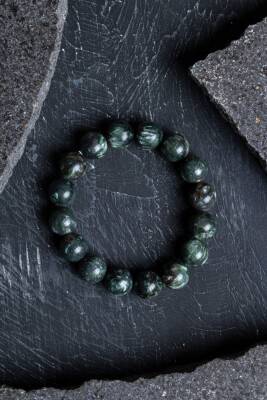 Sertifikalı Serpantin Doğal Taş Bileklik - 3