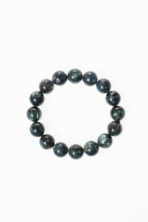 Sertifikalı Serpantin Doğal Taş Bileklik - 6