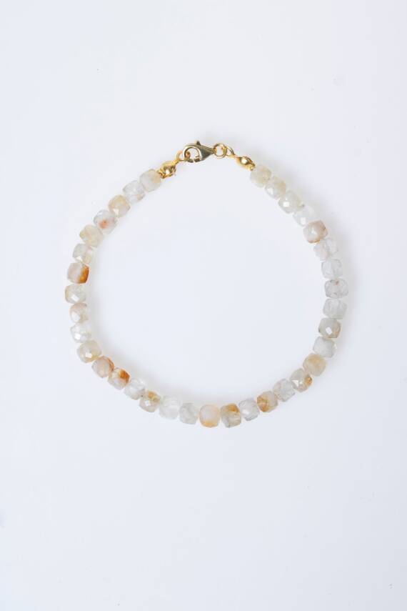 Sertifikalı Sitrin Doğal Taş Bileklik (SK:250) - 6