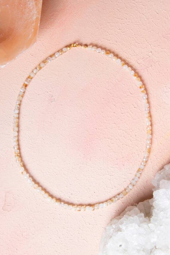 Sertifikalı Sitrin Doğal Taş Kolye (SK:243) - 1