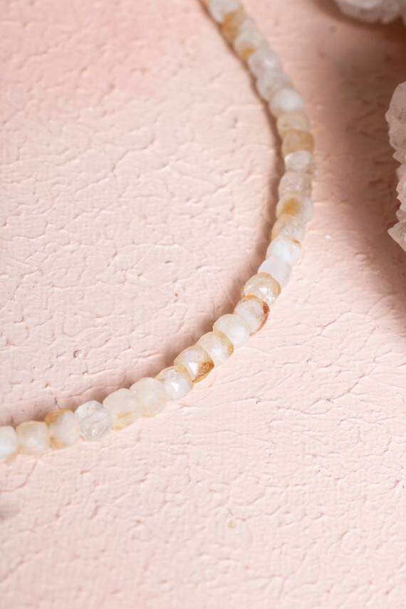 Sertifikalı Sitrin Doğal Taş Kolye (SK:243) - 4