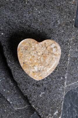 Sertifikalı Sitrin Kalp - Osmanlı Doğal Taş