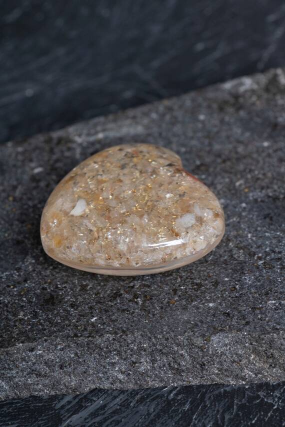 Sertifikalı Sitrin Kalp - 5