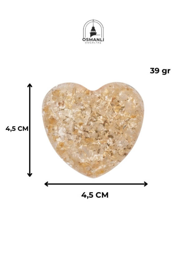 Sertifikalı Sitrin Kalp - 6