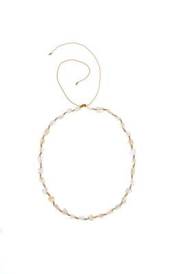 Sertifikalı Sitrin Naturel Doğal Taş Makrome Kolye - 3