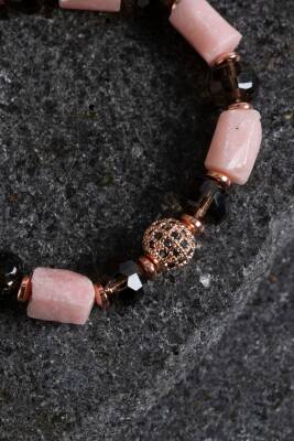 Sertifikalı Sitrin ve Apatit Doğaltaş Bileklik - 3