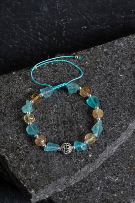 Sertifikalı Sitrin ve Güneş Taşı Doğaltaş Bileklik - 5