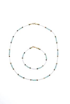 Sertifikalı Sitrin ve Prehnit Doğaltaş Bileklik - Osmanlı Doğaltaş